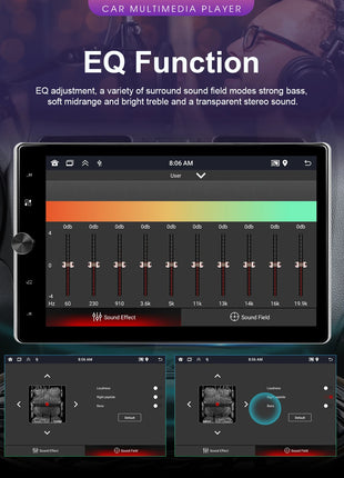 Podofo 10.4" Vertical Rotatable Screen Android Car Radio 1 Din 2+64G Wireless Carplay Android Auto GPS 1Din Multimedia Autoradio - Riparo82