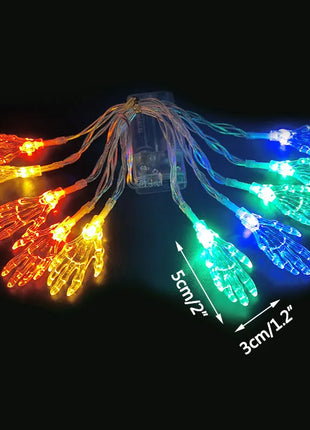 1.5M 10LED Halloween LED Light String Horror Eyeballs Pumpkin Spider Bat Skull Lamp Trick Or Treat Happy Halloween Party Decor - Riparo82