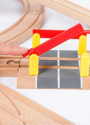 Tutti i tipi di binari del treno in legno Accessori Binari ferroviari in legno di faggio Ponte in legno Tunnel adatto per binari in legno Giocattoli per bambini - riparo82