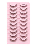 10 Pairs Faux Mink Eyelashes Handmade Natural False Eyelashes Soft Cross Messy Eye 3D Curly Eyelashes Extension Makeup Tools - Riparo82
