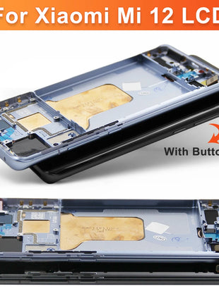 per Xiaomi Mi 12 2201123 Touch screen digitale con display LCD G con cornice per parti di ricambio per display Xiaomi Mi 12X - riparo82