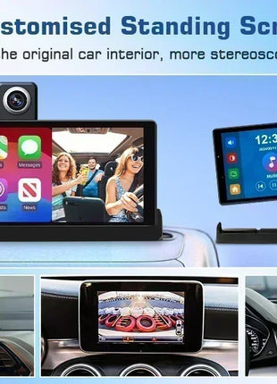 11.3 inch 4K Car DVR Wireless Carplay Android Auto Upgrade 360° Rotating Camera Dash Cam Video Recorder GPS Navigation Dashboard - Riparo82