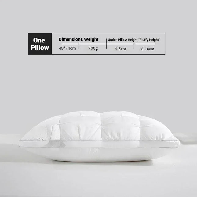 Sleeping Pillows Comfortable Pillows for Sleeping 5-star Hotel Pillow Three-dimensional Soft Bilateral Washed Solid Color Pillow