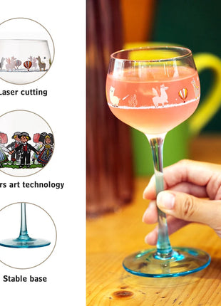 Calice per piccole persone in stile Alsace Bicchieri da vino Decorazioni per la casa Bicchiere da vino adatto per compleanni, Natale e regali di nozze 6 (fl.oz) - riparo82