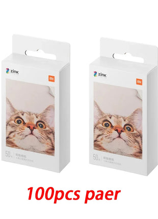 50/100 PCS Xiaomi ZINK Carta per stampante tascabile Stampa fotografica autoadesiva Xiaomi Mini carta per stampante fotografica tascabile da 3 pollici