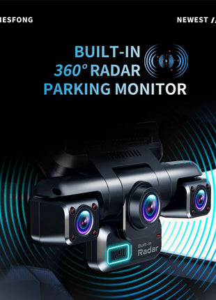 TiESFONG 4CH GPS Dash Cam i7pro Front 4K/2K+3*1080P for Car 360 DVR Camera 24H Parking Mode WiFi Video Recorder IR Night Vision - Riparo82