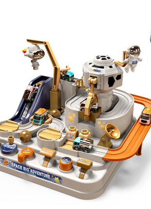 Modello di vagone da corsa Spazio Animali aerospazziali Giocattoli educativi Bambini Treno Pista Avventura Cervello Gioco interattivo meccanico - riparo82