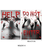 Halloween Curtain Backdrop with Female Ghost Design used for Creating A Terrifying Atmosphere In Indoor/Outdoor Party Decor - Riparo82