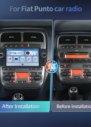 7"Wireless Carplay AutoRadio 2 din Android 14 For Fiat Grande Punto Linea 2009-2015 Multimedia Screen Audio GPS Navigation RDS - Riparo82