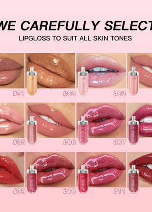USHAS 12 colors mirror fine flash liquid lipstick pearlescent color waterproof sweatproof non-stick cup lip gloss - Riparo82