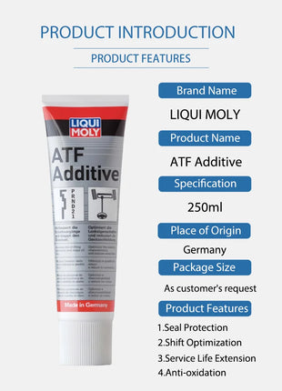Tubo aggiuntivo originale Liqui Moly ATF 250ml Additivo olio per ingranaggi per sterzo Additivo automatico Trans liquimoly