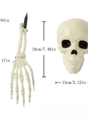 Halloween Decoration Skull Skeleton Horror Artificial Arm Outdoor Yard/garden Decorations Ghostface Hallowen Day of The Dead - Riparo82