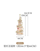 Natale grande ornamento per albero di Natale 2 m di altezza pieghevole in carta bianca decorazione per albero di Natale finestra ornamento luminoso