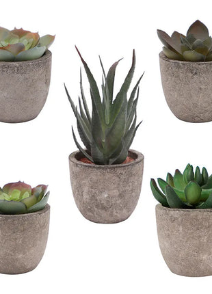 Mini Artificial Aloe Plants Bonsai Small Simulated Tree Pot Plants Fake Flowers Office Table Potted Ornaments Home Garden Decor