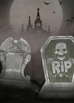1pcs Halloween Foam Tombstones Outdoor Home Decoration Outdoor Bats Skeleton Gravestone Graveyard Horror Atmosphere Party Props - Riparo82