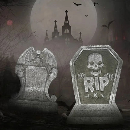 1pcs Halloween Foam Tombstones Outdoor Home Decoration Outdoor Bats Skeleton Gravestone Graveyard Horror Atmosphere Party Props