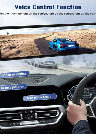 11.26" 4K 2160P Car Dvr Carplay Android Auto Dash Cam GPS WIFI BT FM Stream Rear View Mirror Dashcam Dvrs Camera Drive Recorder - Riparo82