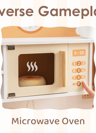 Robotime Cucina da gioco in legno Set da gioco da cucina per bambini Lavatrice Lavastoviglie Set da gioco da cucina per bambini Regalo per ragazzi e ragazze Caramello - riparo82