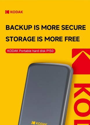 KODAK P150 Disco rigido portatile HDD esterno da 500 GB 5 Gbps HDD da gioco USB 3.0 ad alta velocità 130 MB/s da 2,5 pollici per PS5/PS4/Switch/Laptop