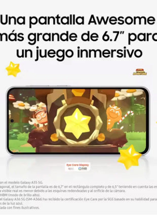 Samsung galaxy a36 5g - 8gb + 128gb 50mp fotocamera 6.7" schermo Samsung portafoglio sottile vetro posteriore batteria 5000mah IP67