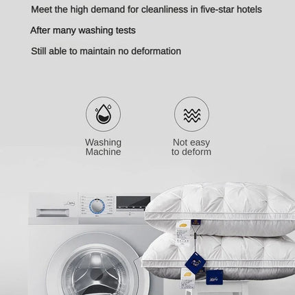 95% Goose Down Pillow White Cotton PillowCover Rectangle Bedroom Sleep 5-Star Hotel Pillow Low-Mid-high Pillows for Sleeping