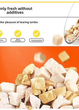 BESSN Aquatic Turtle Food - High Protein Freeze-Dried Shrimp&Meat Mix for Red-Eared Slider,Snapping Turtle&Terrapin - Riparo82