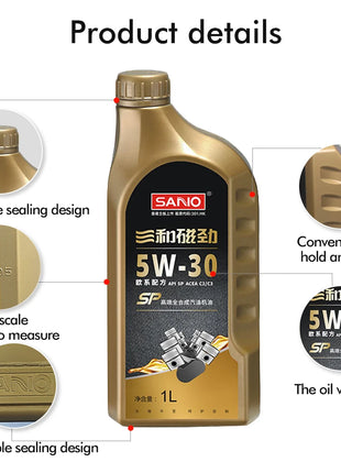 Olio motore SANVO 5w30 C2/C3 1L completamente sintetico per sistema europeo di fascia alta
