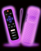 1/2/3 piece set of luminous silicone remote control with rope suitable for TCL Hisense Roku TV remote control - Riparo82