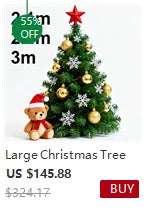 Set di decorazioni per albero di Natale da 3 m 2.1/2.4 Grandi ornamenti natalizi fai da te per alberi Decorazioni per la casa per feste Appese Drop Shipping