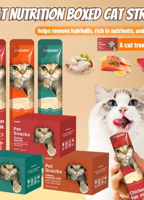 10 snack per gatti, dolcetti per gatti a forma di strisce. Snack al tonno e pollo per gatti. Snack per gatti per guadagnare peso, universali. - riparo82