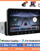 Podofo 7 '' 1Din Android Car Stereo Radio 4core Carplay Android Auto Bluetooth FM EQ USB WIFI GPS Navigation Autoradio Player - Riparo82