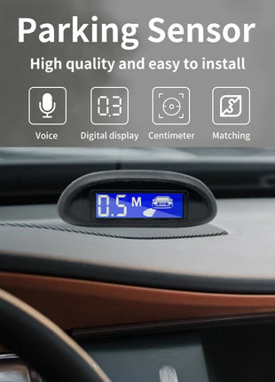 Hippcron Parking Sensor For Car With Auto Parktronic Reverse LED Monitor 4 Sensors Radar Detector System Backlight Display - Riparo82