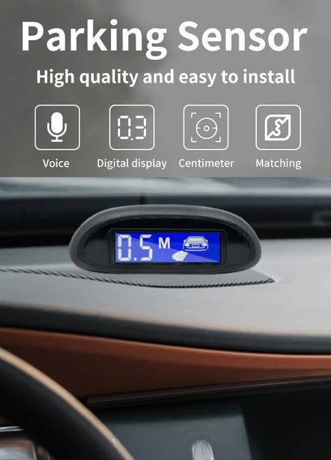 Hippcron Parking Sensor For Car With Auto Parktronic Reverse LED Monitor 4 Sensors Radar Detector System Backlight Display - Riparo82
