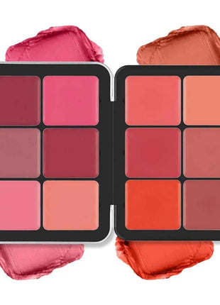 12-color blush palette Matte blush palette creamy