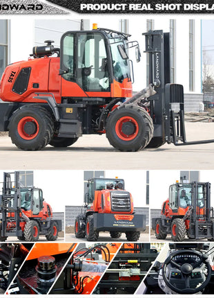 4WD 3-6Ton China Customized All-terrain Off-road  Fork Lift 3500KG Mini Forklift Trucks EPA 5Ton Forklift Manufacturer Price - Riparo82