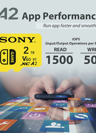 SONY Scheda TF ad alta velocità Memorie Micro Sd A2 V60 U3 Scheda Micro Sd 2TB 1TB 512GB 256GB 128GB per telefono Drone Monitor
