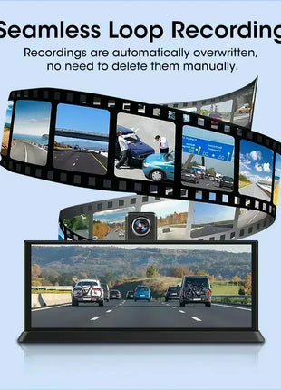 11.3 inch 4K Car DVR Wireless Carplay Android Auto Upgrade 360° Rotating Camera Dash Cam Video Recorder GPS Navigation Dashboard - Riparo82