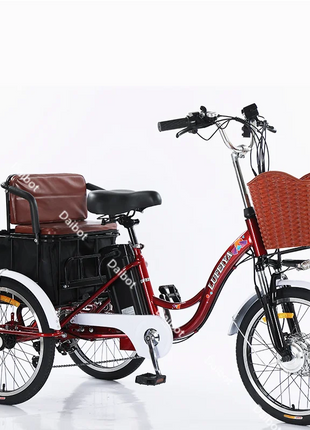 3 Wheel Electric Tricycle Cargo Bike 20 Inch 350w 48v Family Electric Wheel For Bicycle For Women Man Adult With Pull Basket - Riparo82