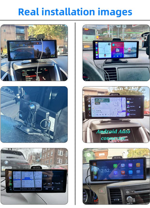 10/11.26 Inch 4K DVR Wireless CarPlay & Android Auto Dash Cam Bluetooth Audio GPS Navigation Dashboard Dual Lens Video Recorder - Riparo82