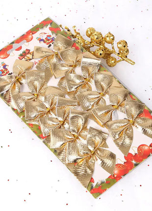 12 pezzi 3 cm palla di Natale ornamento per albero di Natale ciondolo appeso palline glitterate palline decorazione natalizia per la casa regalo di Capodanno - riparo82