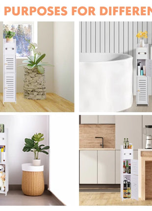 Mobili da Bagno, Colonna Portaoggetti Bianca, Mobiletto da Bagno, Bianco