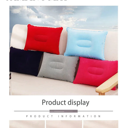 Outdoor Inflatable Sleeping Small Pillow Inflatable Backrest Cushion Travel Pillow Airplane Rest Comfortable Sleeping Pillow
