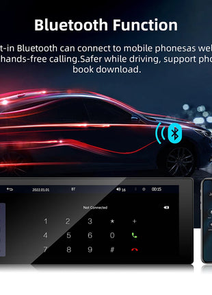 IPS 6.9 Inch 1Din Wired Carplay Android Auto Car Radio Multimedia Video MP5 Player Touch Screen Universal Autoradio Stereo - Riparo82