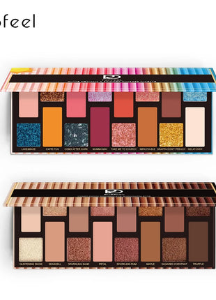 POPFEEL 16-Color Matte and Pearl Eyeshadow Palette-High Pigment,Pink and Earth Tones for Brightening and Enhancing Eye Makeup。 - Riparo82