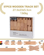 NUOVO Set di binari in legno Pacchetto di espansione per binari in legno di faggio Set di binari ferroviari adatti per tutte le marche Treni Giocattoli per regali per bambini