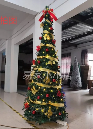 Vendita calda 120/150/180/210 cm Pieghevole Pre-Decorato Albero Di Natale Pop-Up Decorazione Festiva Decorazioni Per La Casa Albero Di Natale Portatile