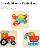 Set di puzzle in legno per bambini Montessori Giochi per bambini per bambini Giocattoli educativi e per l'intelligenza 1 2 3 4 anni - riparo82
