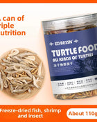 BESSN Aquatic Turtle Food - High Protein Freeze-Dried Shrimp&Meat Mix for Red-Eared Slider,Snapping Turtle&Terrapin - Riparo82