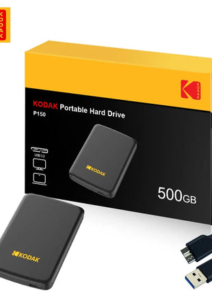 Disco rigido HDD esterno portatile Kodak Disco rigido esterno USB 3.0 da 5 Gbps 500G 1 TB Archiviazione di grande capacità PS4/Xbox/PC e video 4K