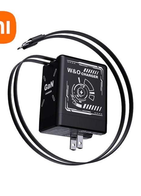 Xiaomi GaN120W Ultra Fast Charger With Retractable Type-C Lightning Cable Fast Charging Adapter For iPhone16 iPad Samsung Huawei - Riparo82